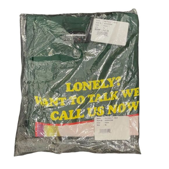 The Hundreds Lonely Hot Alpha T-Shirt ‘22 NYC Pop-up XL NWT Sealed Very Rare - Picture 7 of 11